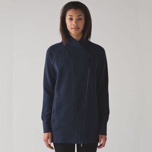 Lululemon Back To It Wrap Jacket Zipper Cardigan Inkwell Black Size 4